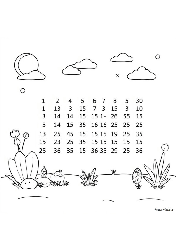 Multiplikation Ausmalbilder