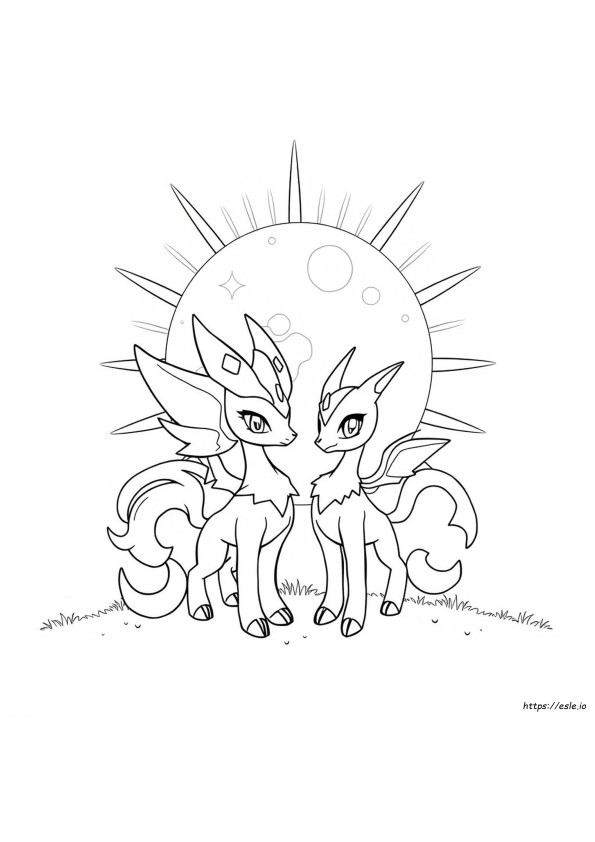Solgaleo E Lunala Da Colorare