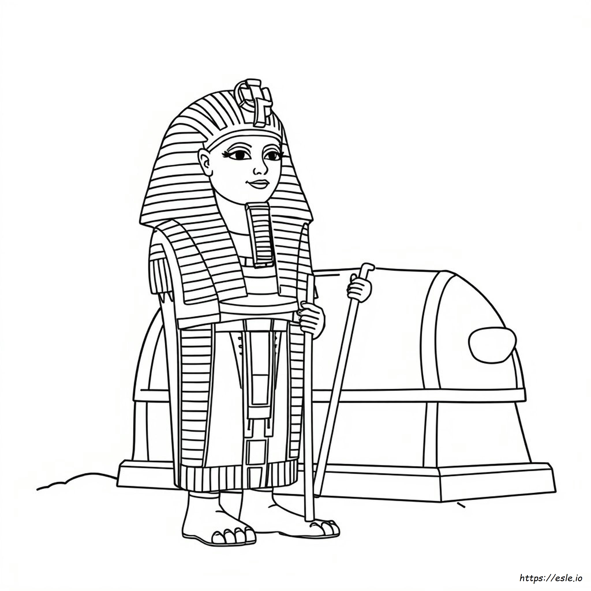 Tutankhamun Coloring Page