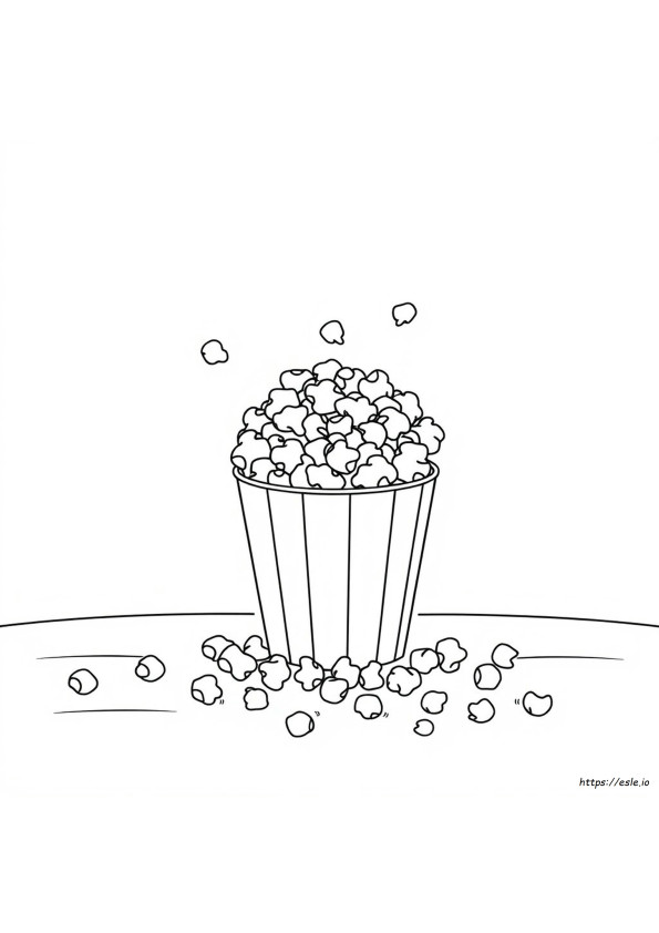 Popcorn Eimer Ausmalbild