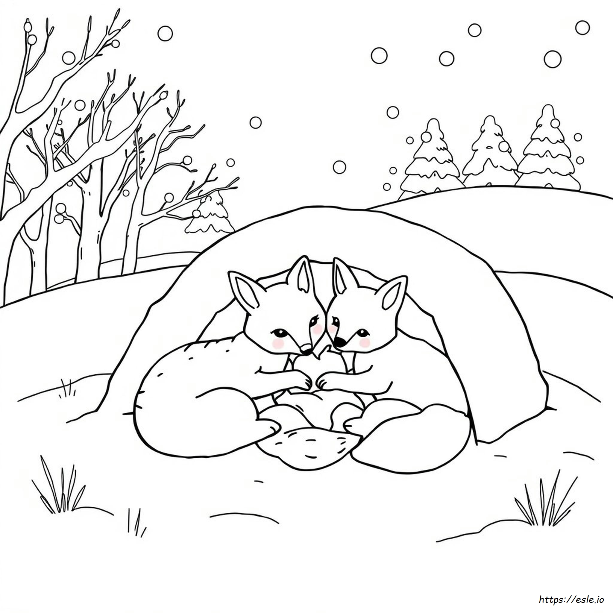 Sneeuwdieren Kleurplaten kleurplaat