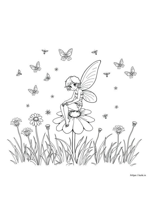 妖精の塗り絵｜無料ぬりえ