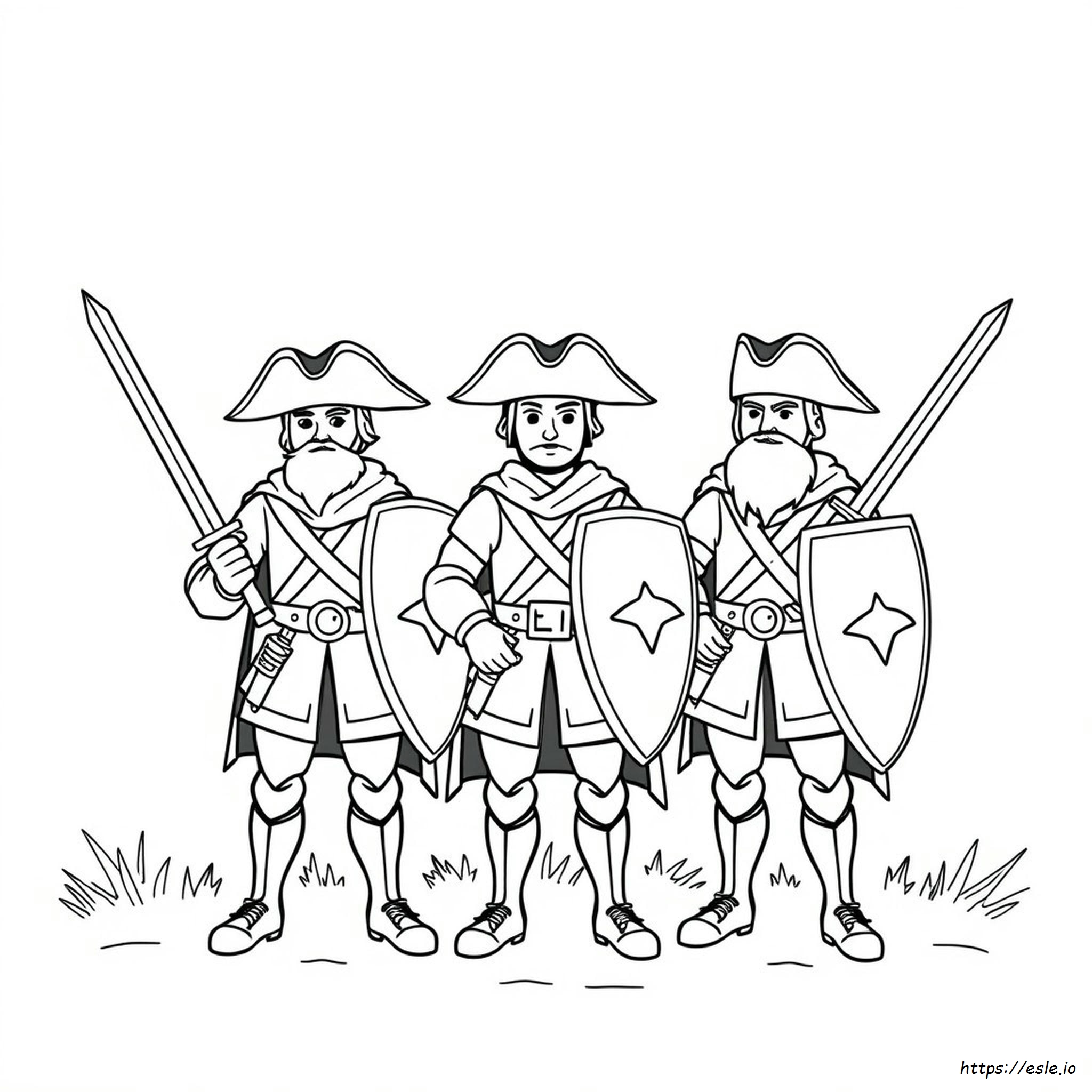 3 Musketiers Kleurplaten kleurplaat