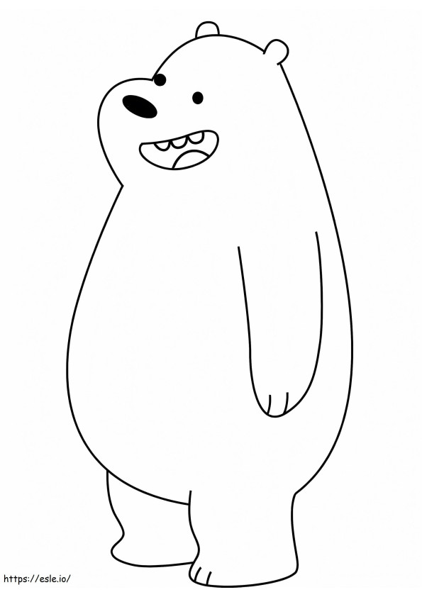 urso pardo rindo para colorir