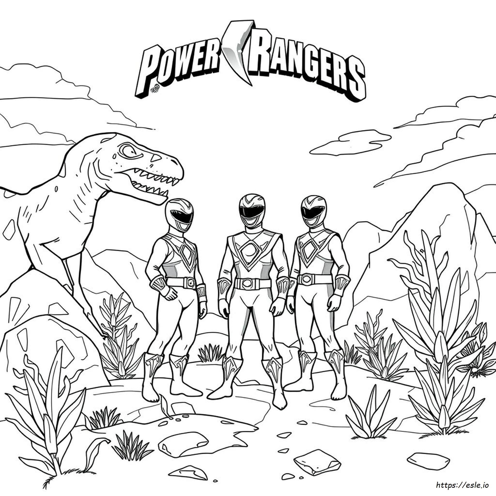 Power Rangers Dino Charge Rosso Da Colorare