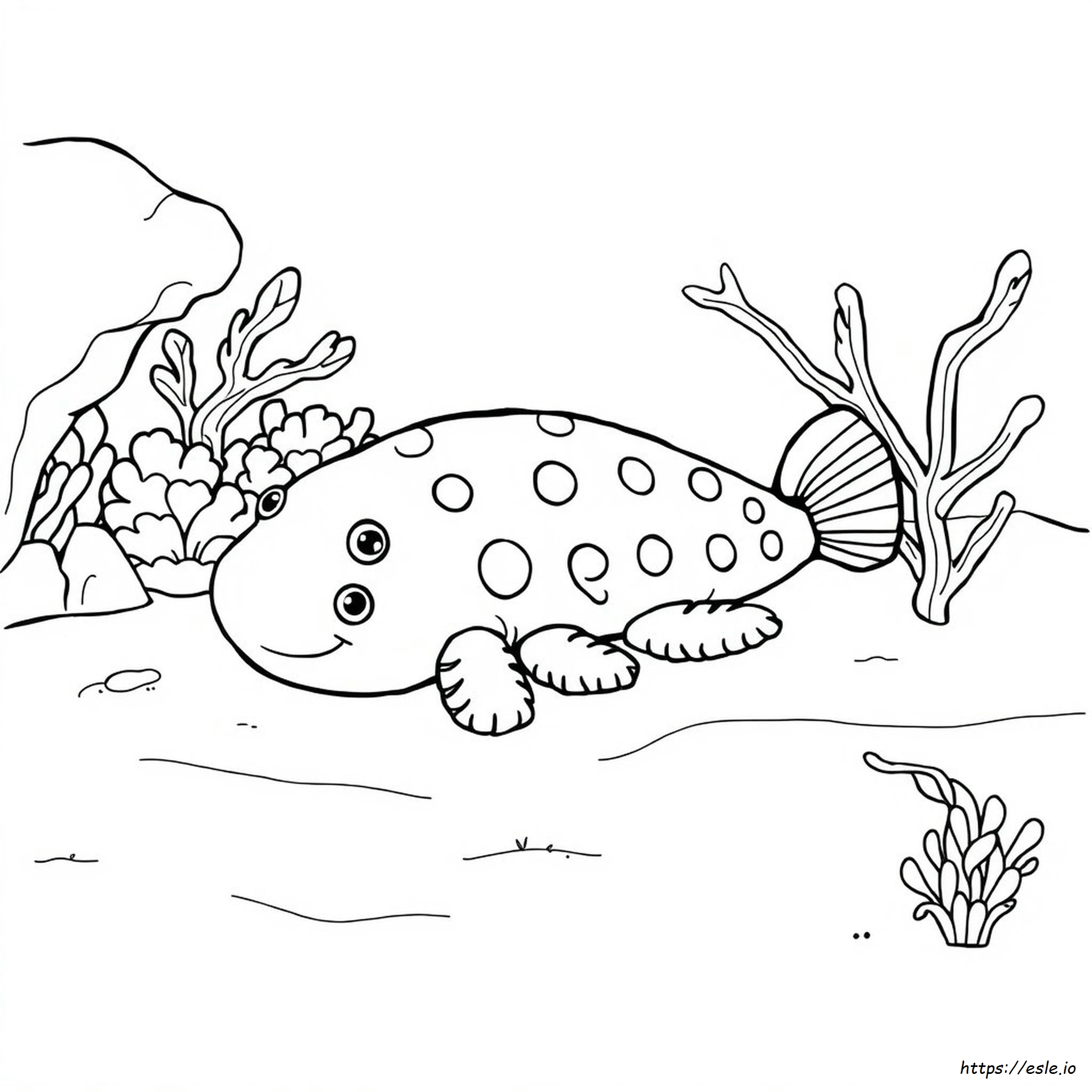 Sea Cucumber Coloring Page