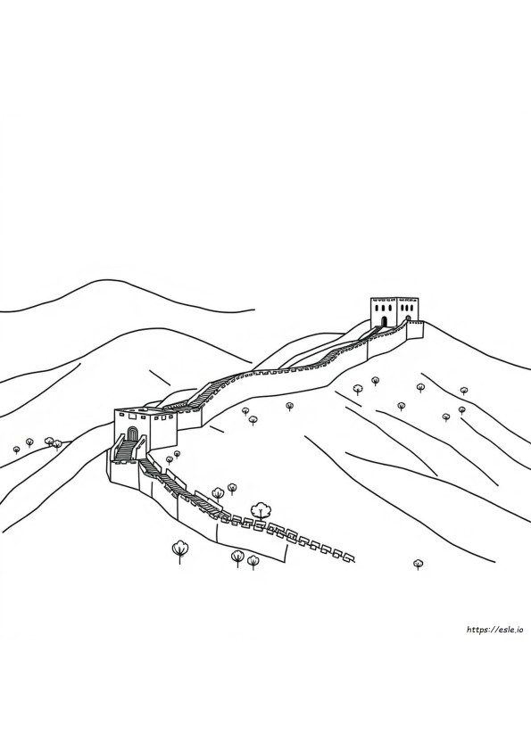 Great Wall Of China Coloring Page