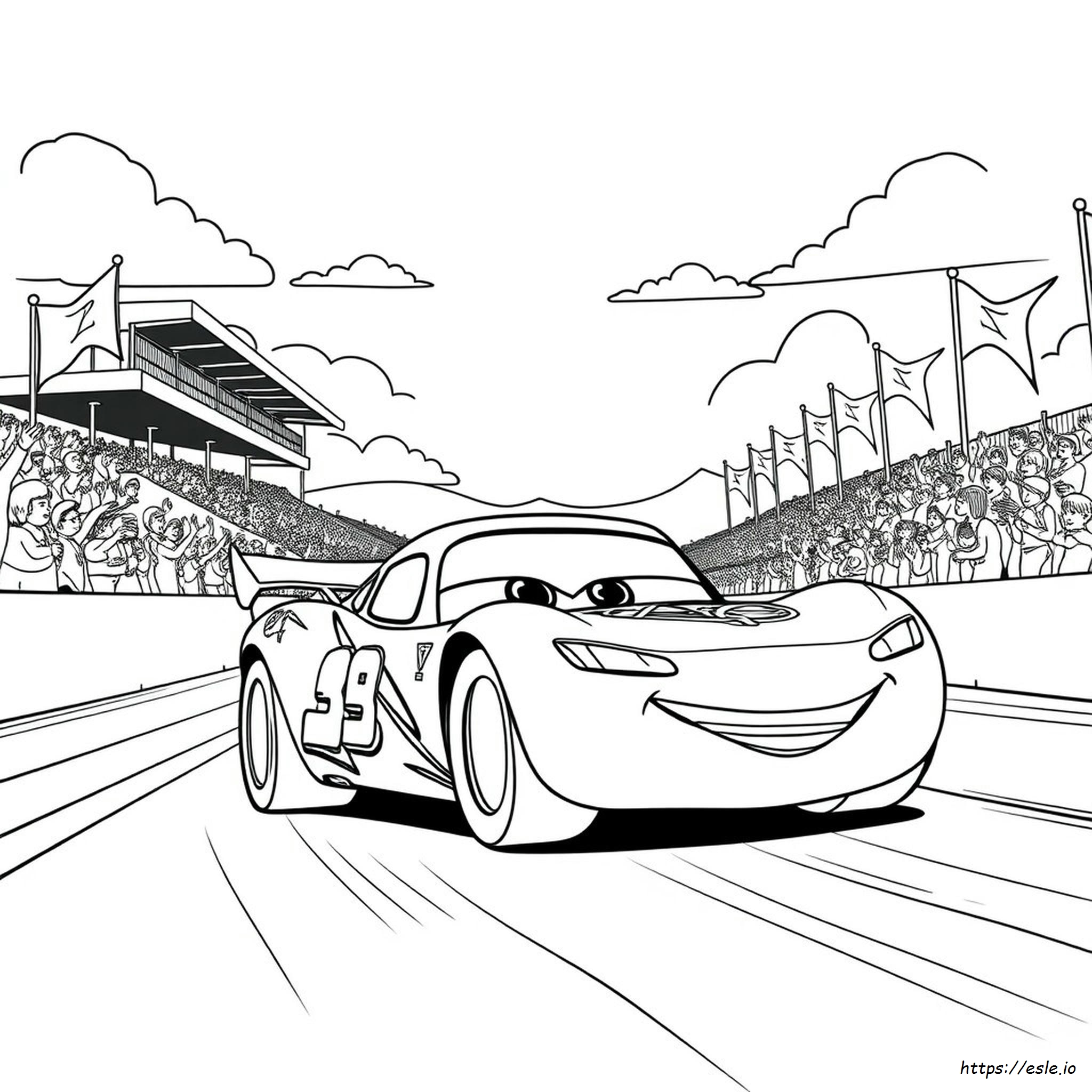 Printable Fabulous Lightning Mcqueen Coloring Page