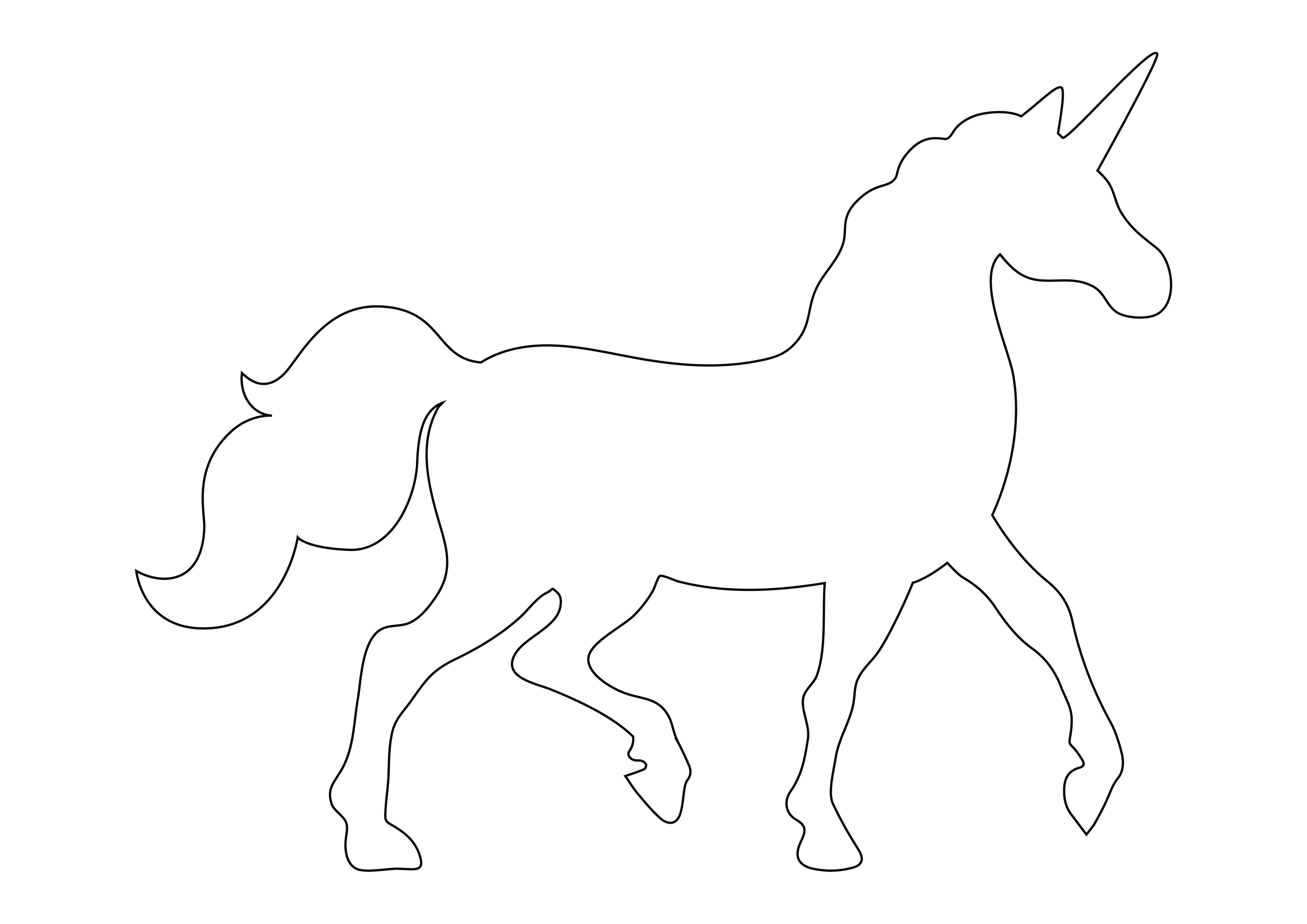 Unicorn for easy-to-create personalized unicorns through coloring and free printing
