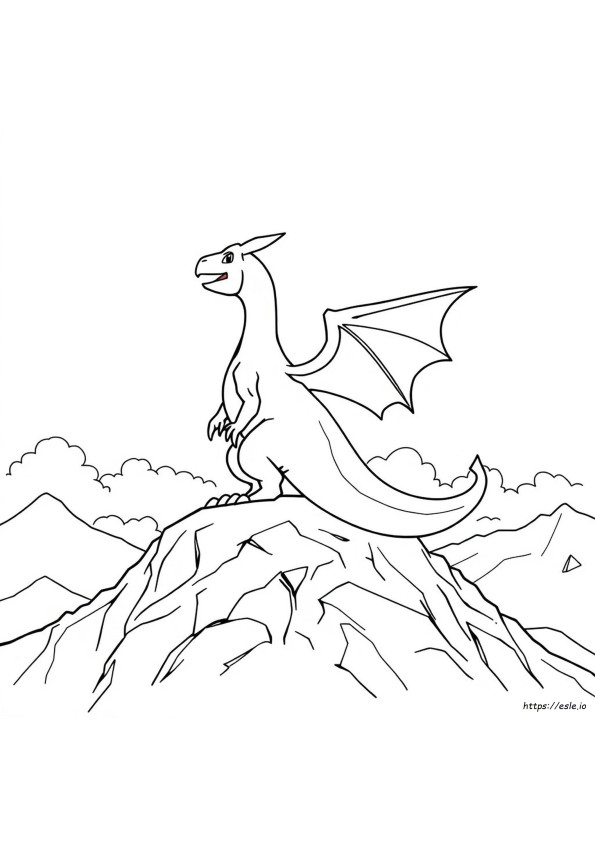 Charizard Dynamax: Dibujo Para Colorear