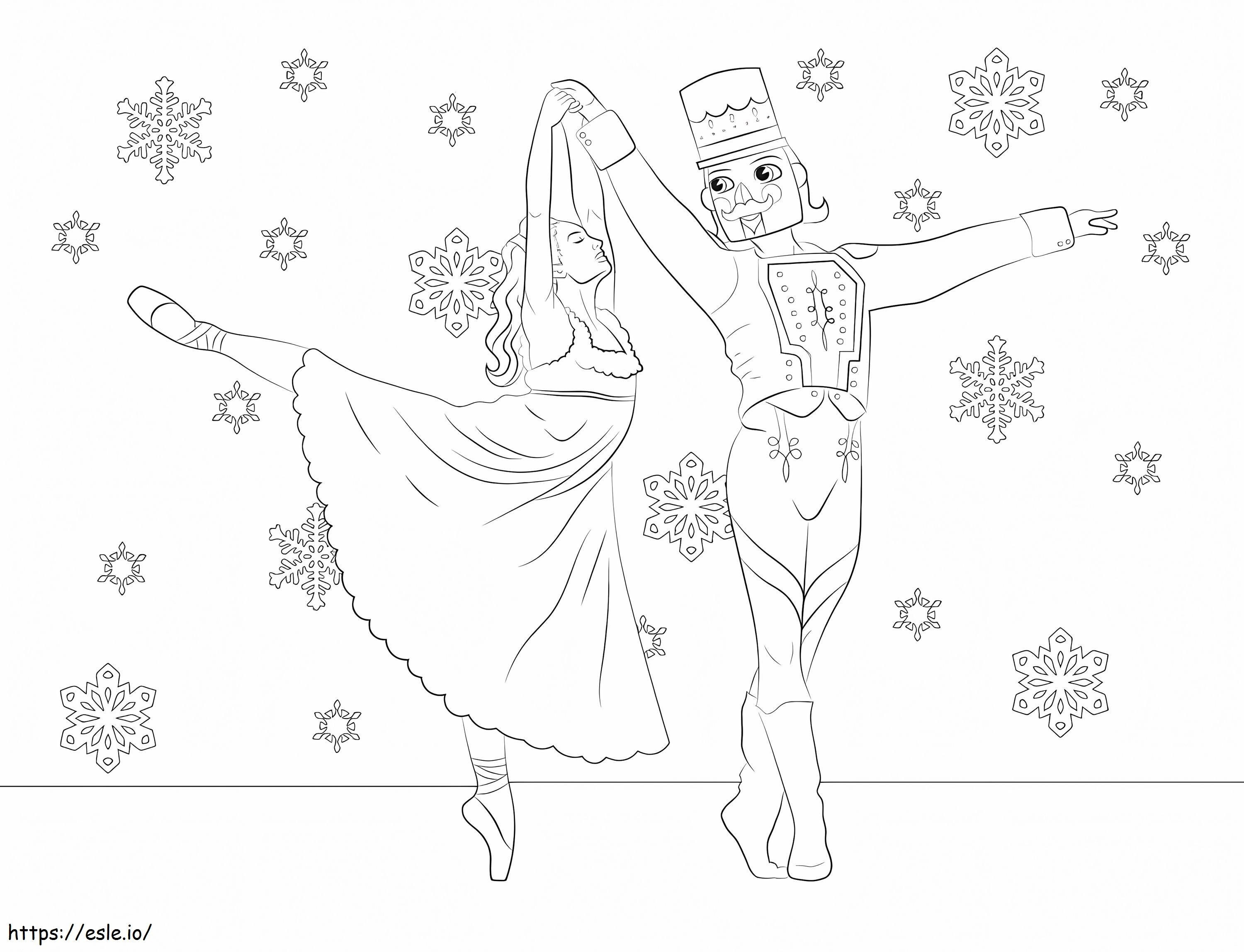 Balet „Dziadek do orzechów”. kolorowanka