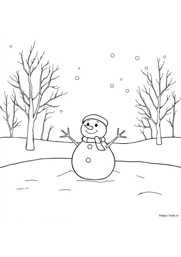 Coloriage Bonhomme De Neige À Imprimer