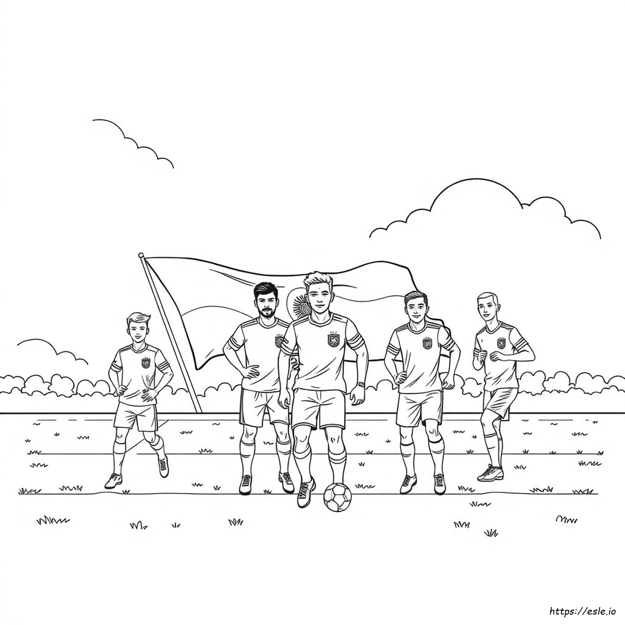 Argentinië Voetbal Kleurplaat kleurplaat