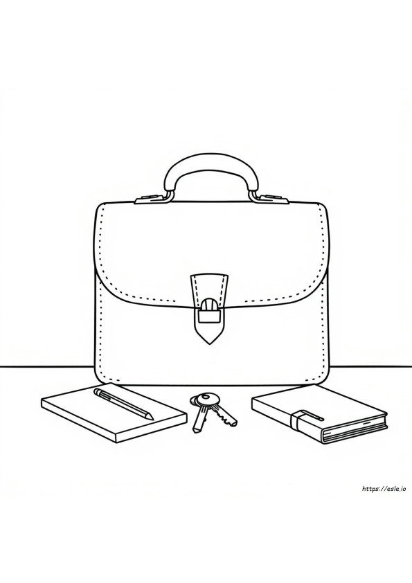 Gambar Mewarnai Tas Kerja