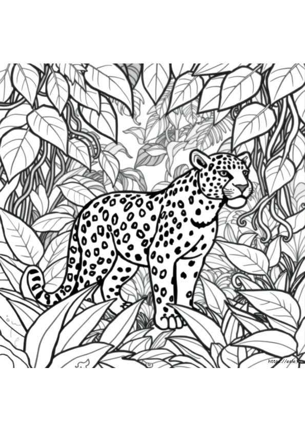 Gambar Mewarnai Jaguar