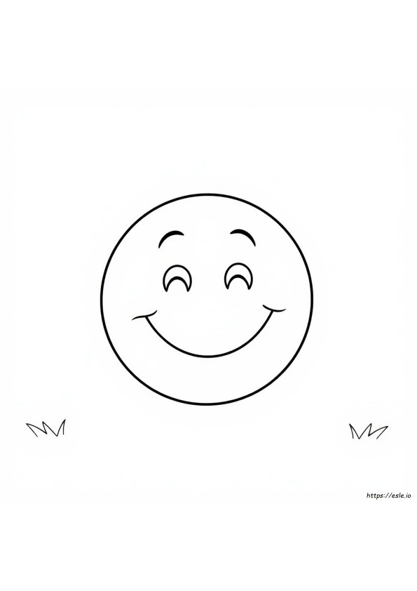 Coloriage Gros Smiley Heureux
