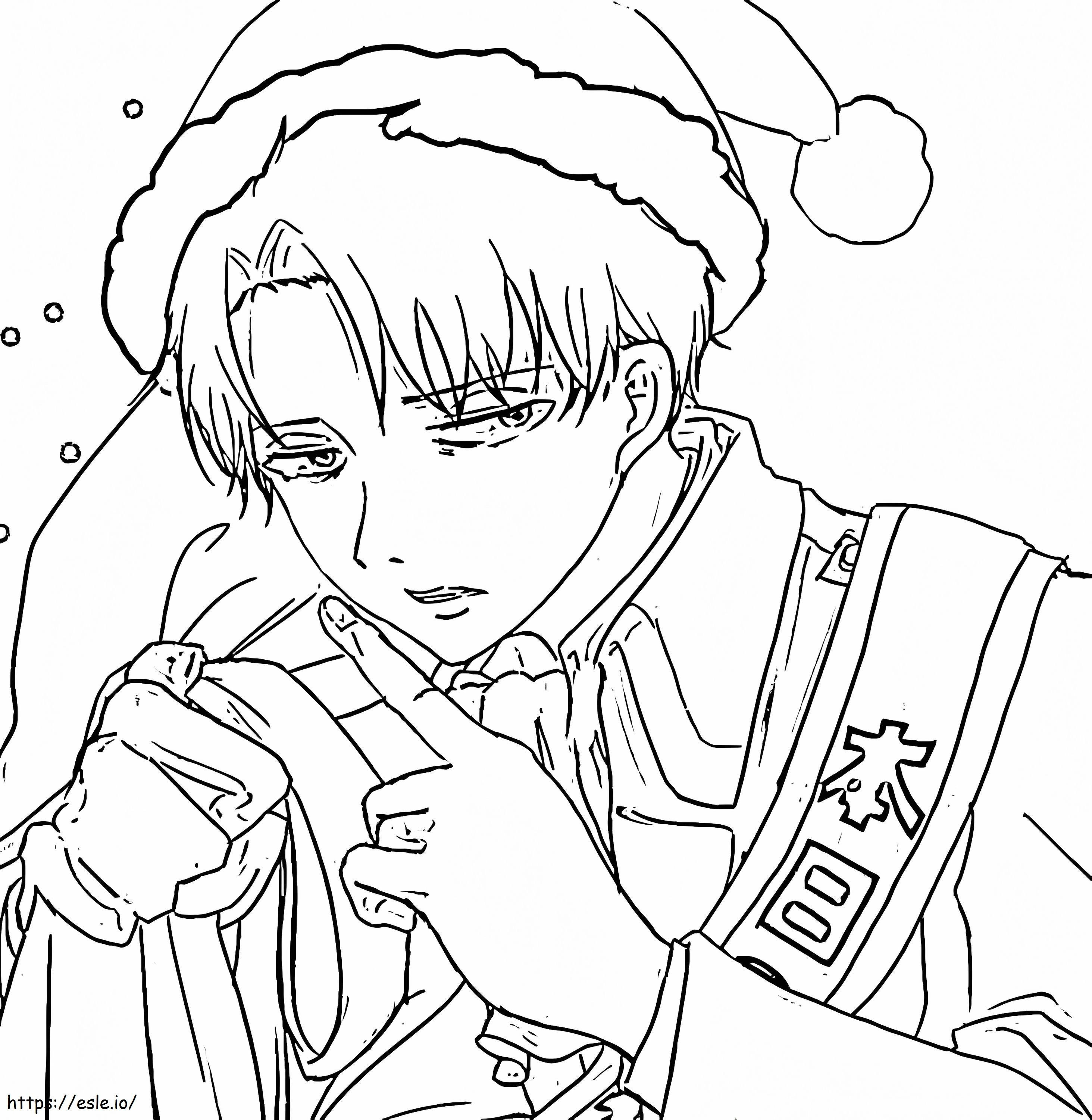 Levi On Christmas coloring page