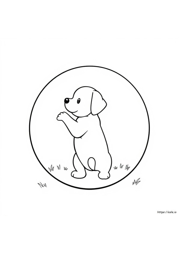Puppy Outline Coloring Page