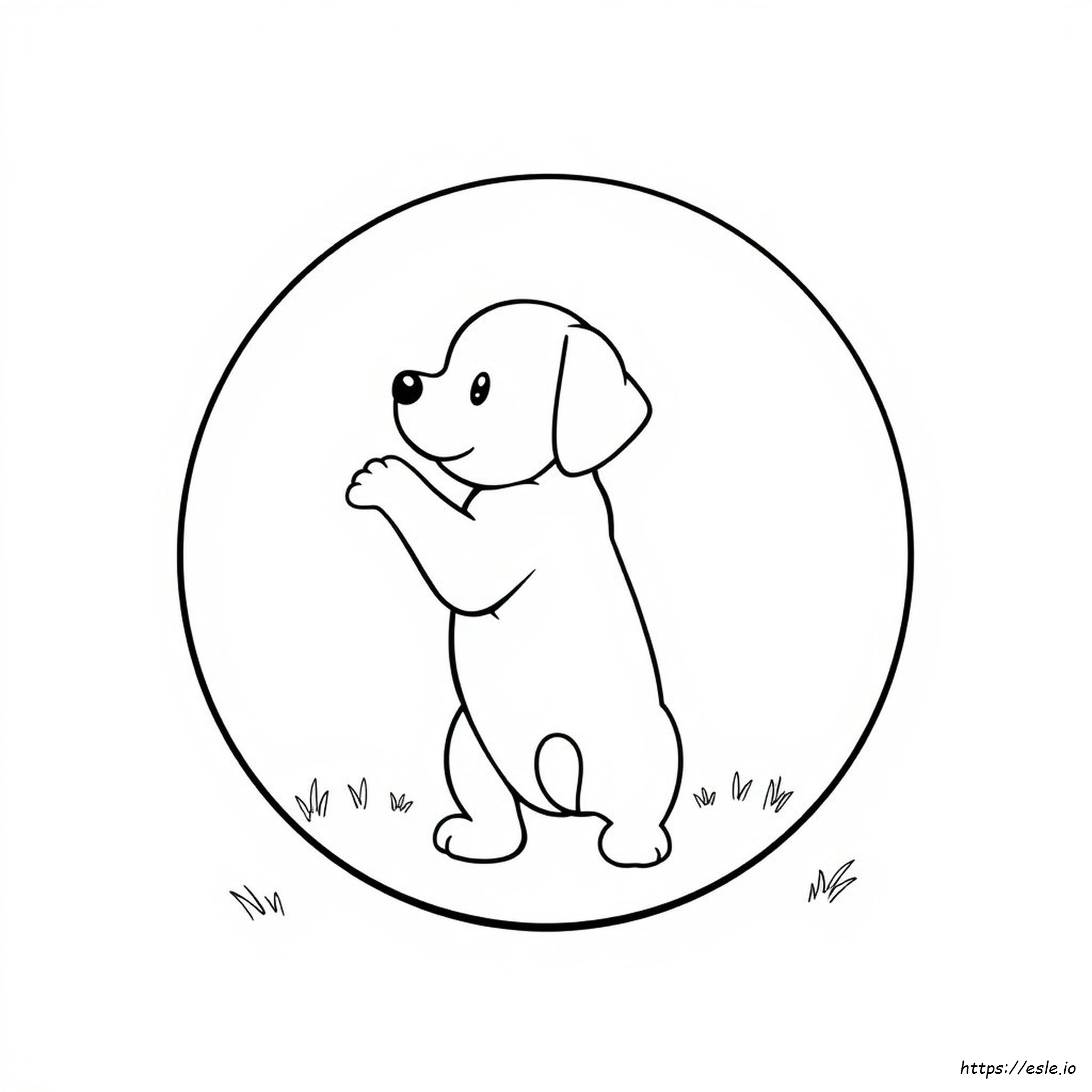 Puppy Outline Coloring Page