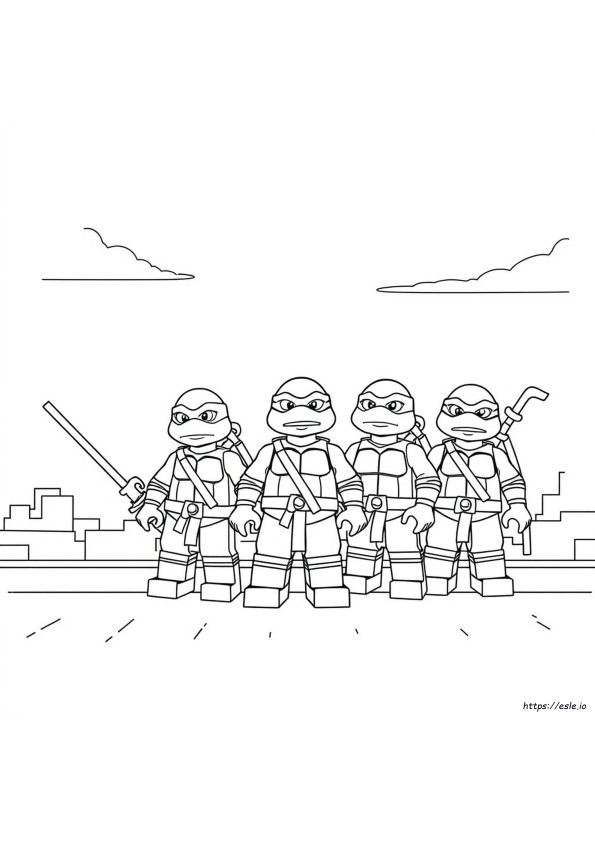 Tortugas Ninja Para Colorear E Imprimir