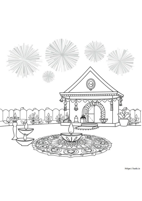 Coloriages Diwali 2024