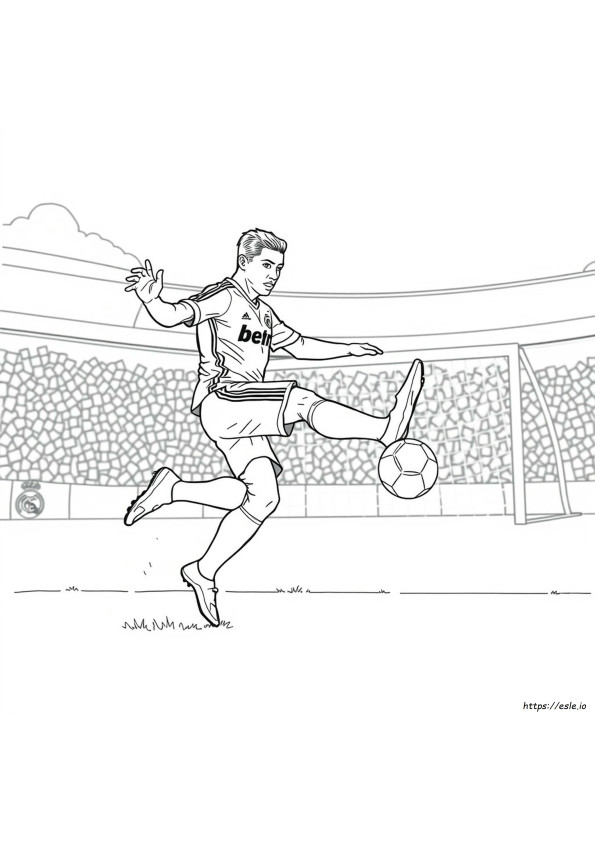 Coloriage Ronaldo Real Madrid Retourné Acrobatique
