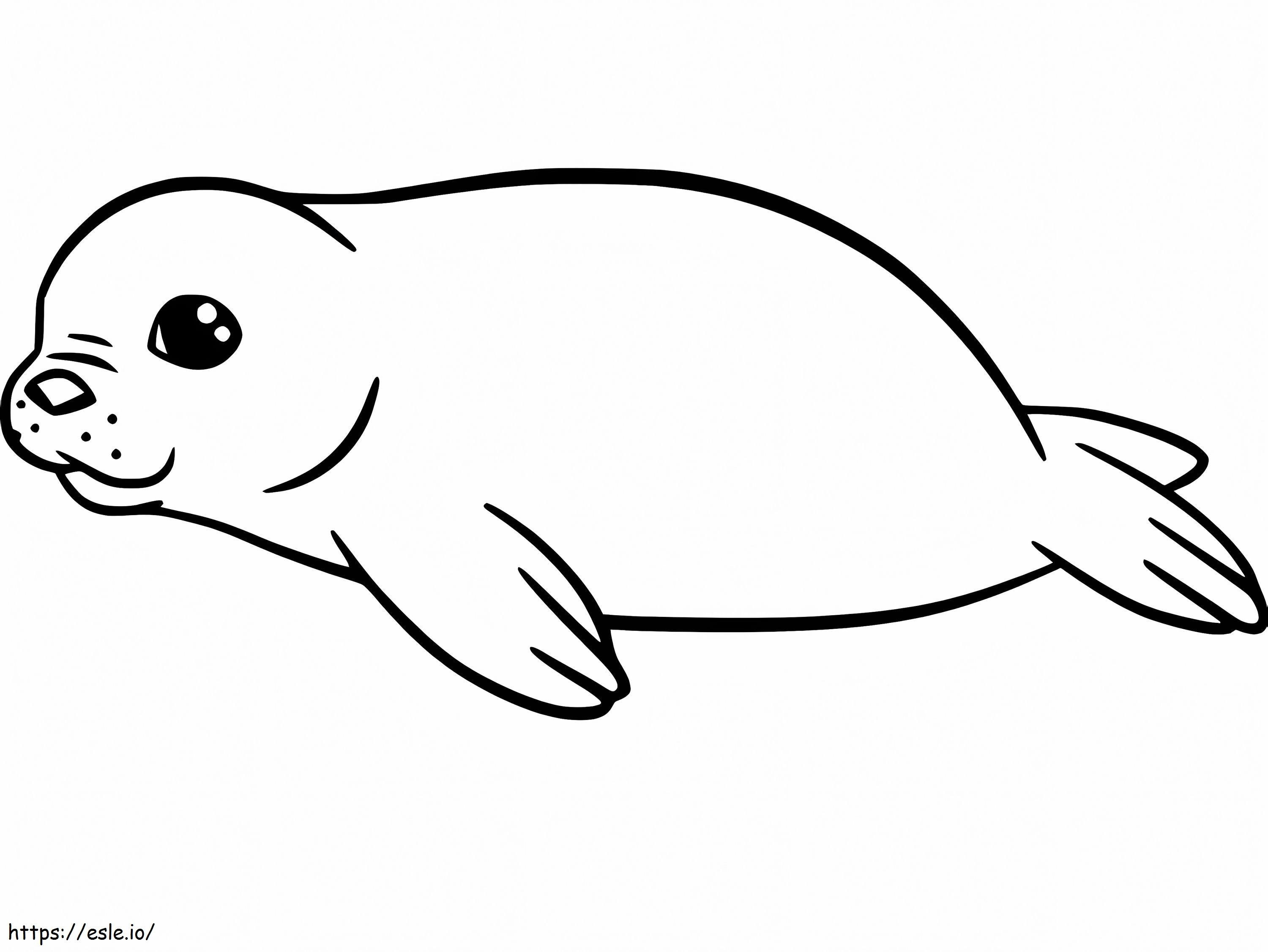 Cucciolo di foca da colorare