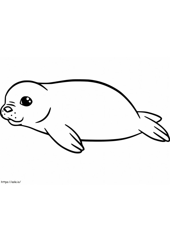 Cucciolo di foca da colorare