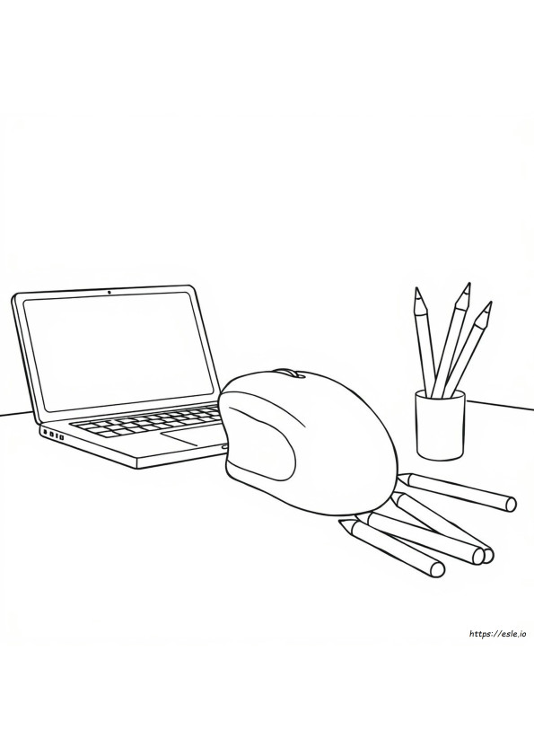 Coloriage Souris D'ordinateur