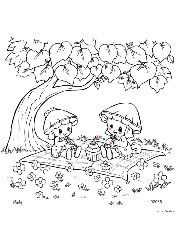 Alte Original Erdbeer-Shortcake-Ausmalbilder