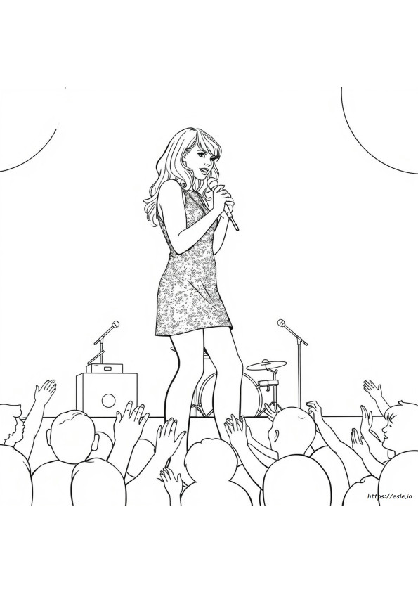 Coloriage De Taylor Swift