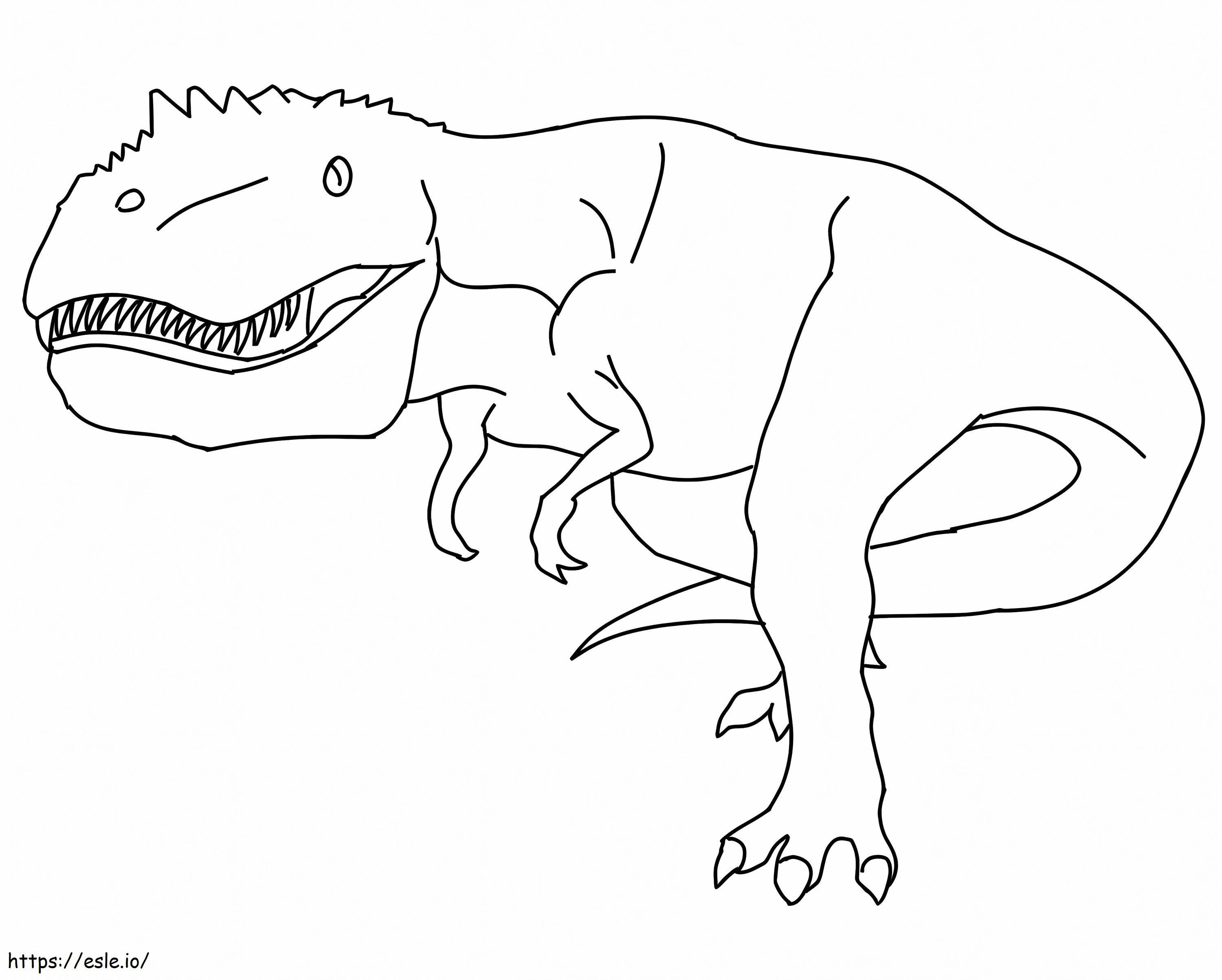 ギガノトサウルス 5 ぬりえ - 塗り絵
