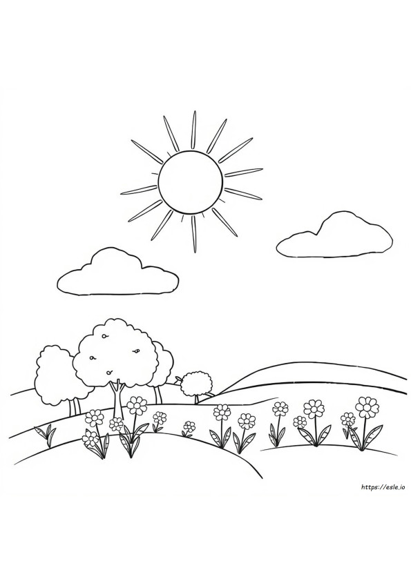 Sunny Day Coloring Sheet