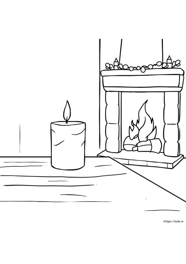 Coloriage Bougie