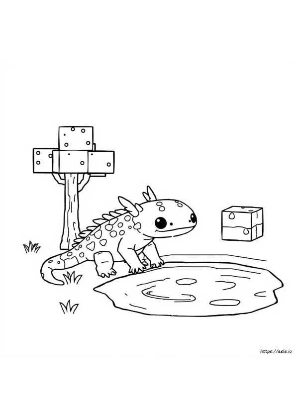 Pagine Da Colorare Di Simpatici Axolotl Di Minecraft