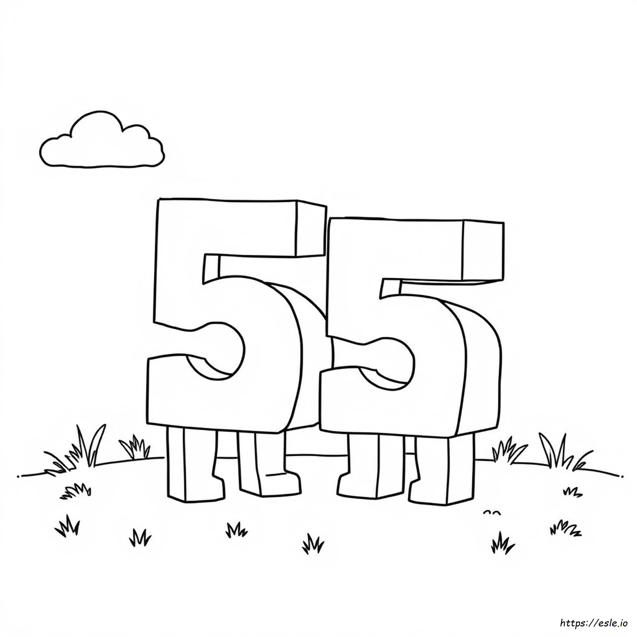 Numberblocks 55 Disegni Da Colorare