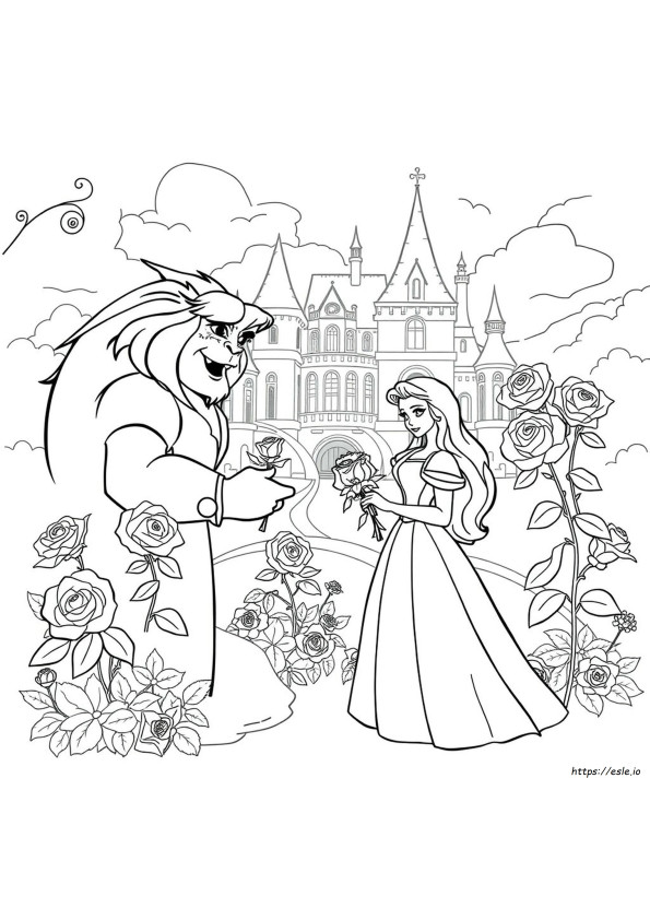 Beauty And The Beast For Coloring