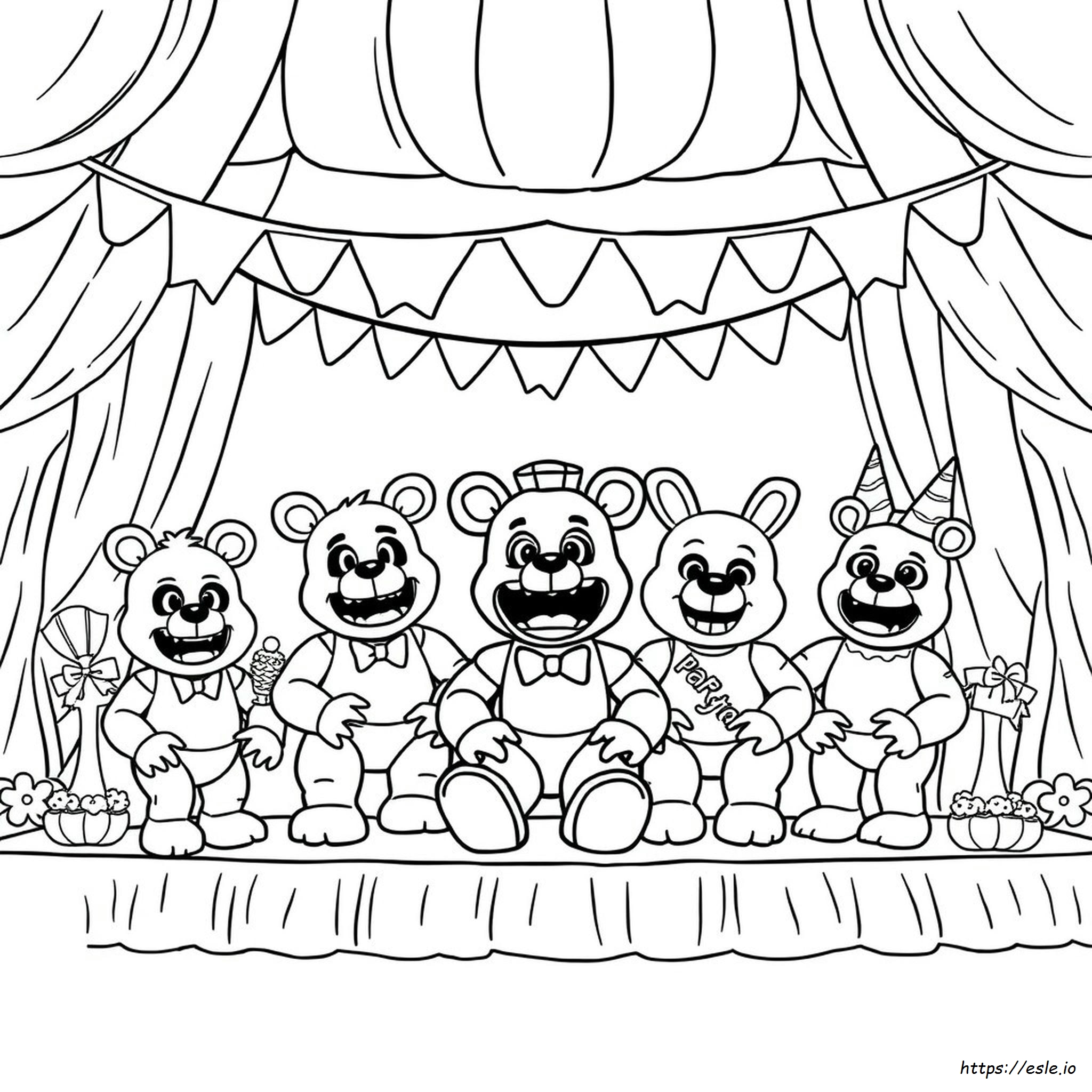 Fnaf Celebrate Poster Coloring Page