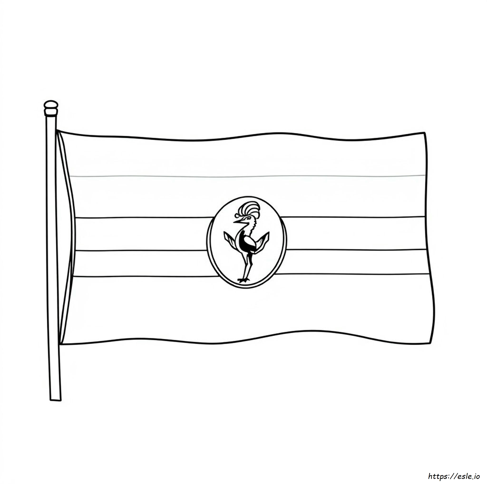 Oeganda Vlag Kleurplaat kleurplaat