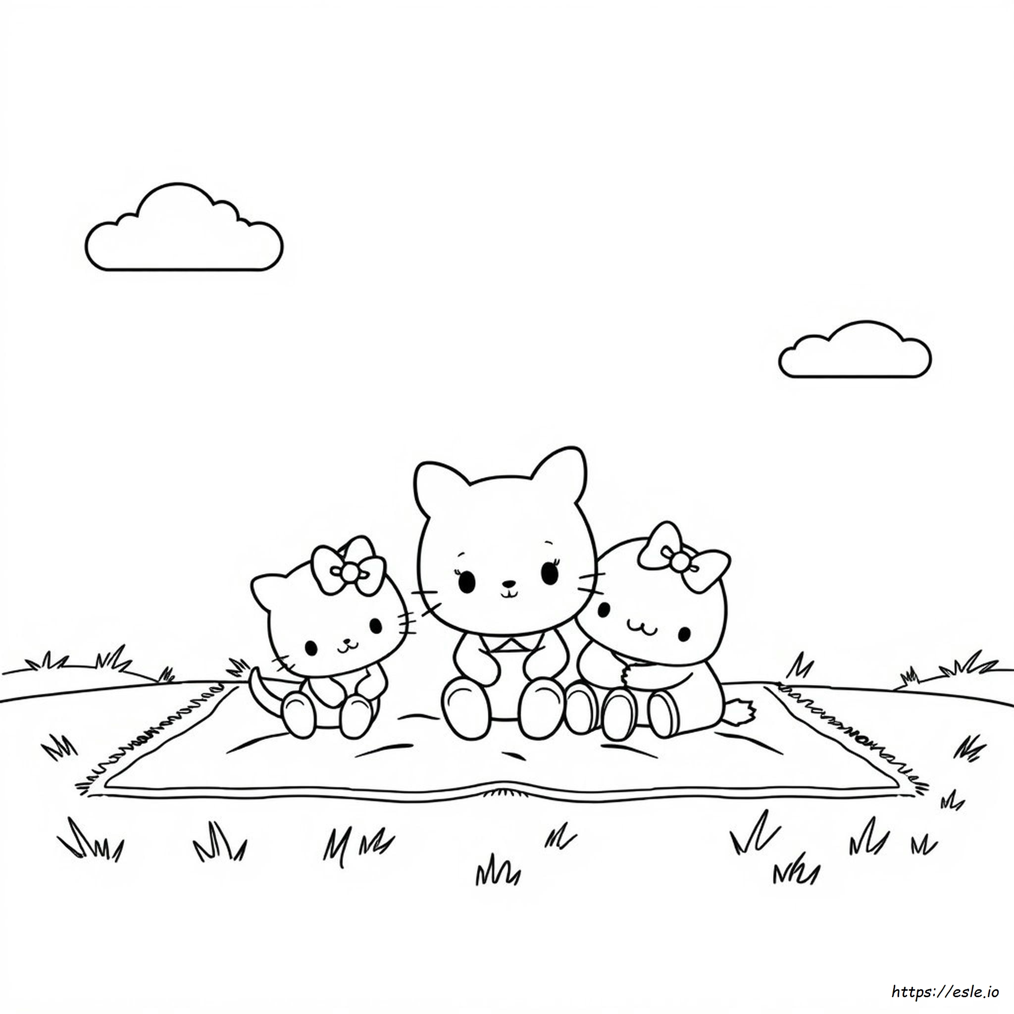 Lindo Personajes De Sanrio Para Colorear Imprimible
