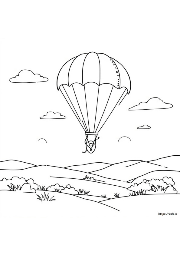 Parachute Kleurplaten kleurplaat