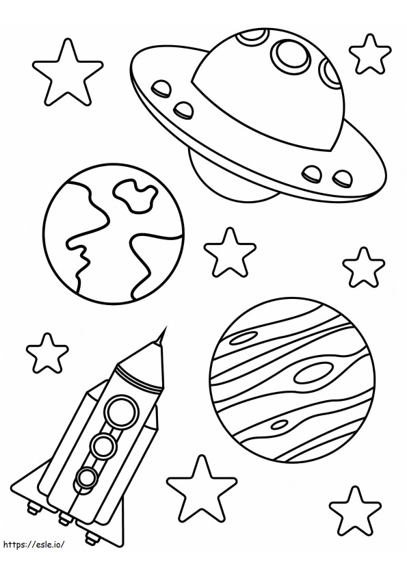 Outer Space coloring page