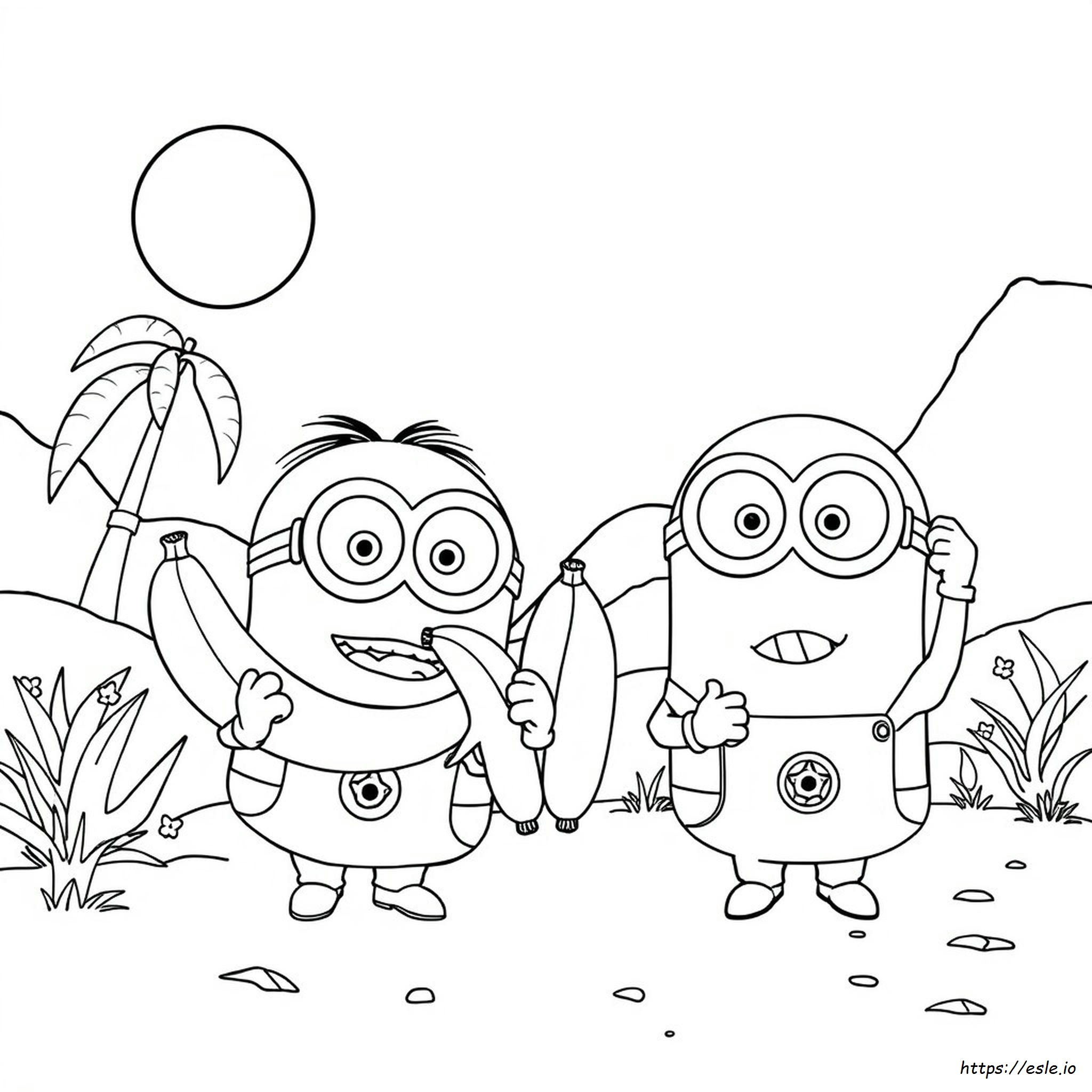 Coloriages Minion Banane