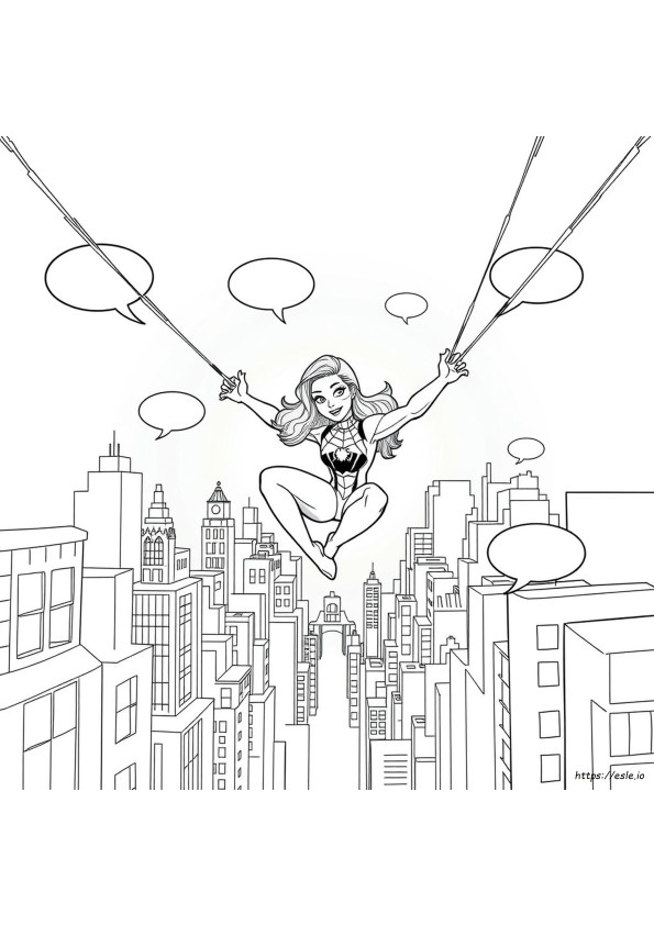 Gwen Stacy Spider-Man: Un Nuovo Universo - Disegni Da Colorare