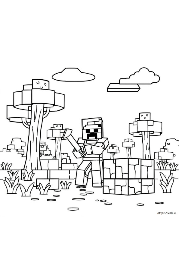 Mindcraft Coloring Sheets