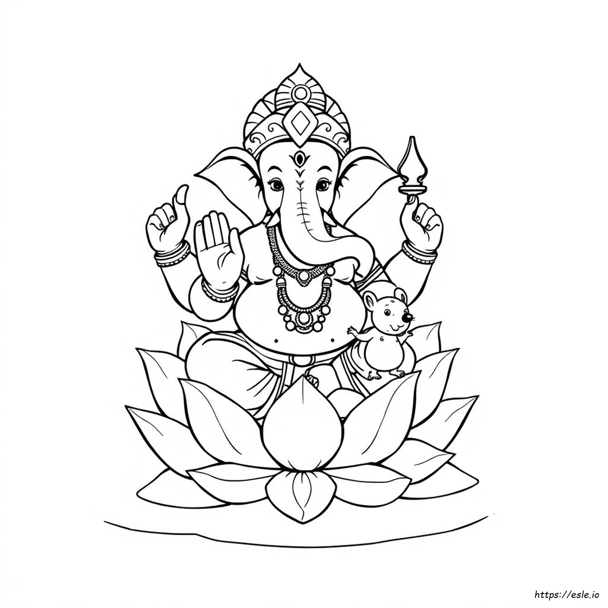 Makkelijke Ganesha Kleurplaat kleurplaat