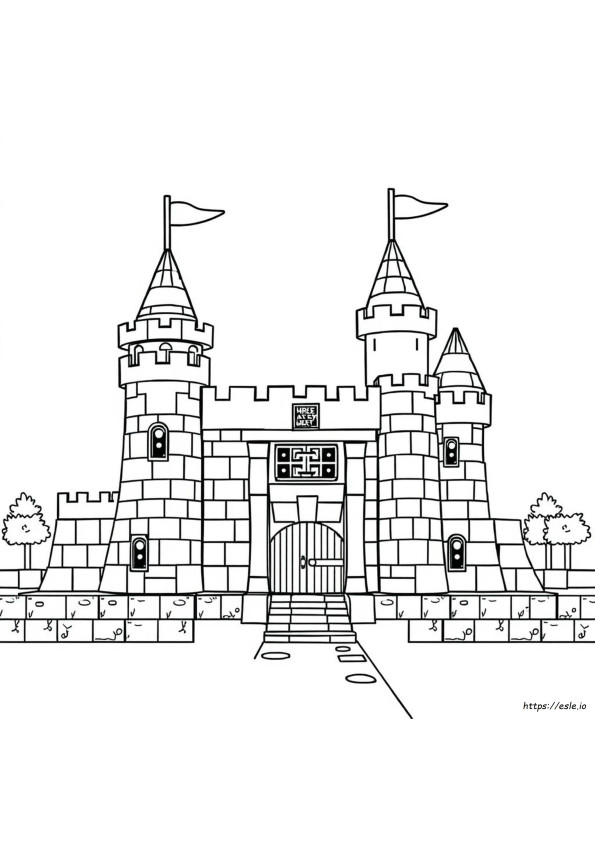 Minecraft Castle Coloring Pages