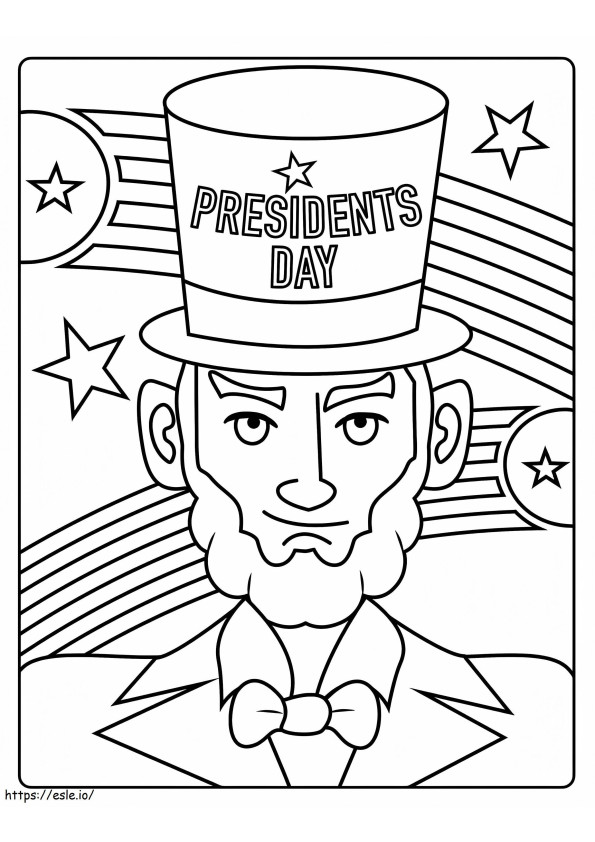 Coloriage Présidents Jour 8 à imprimer dessin