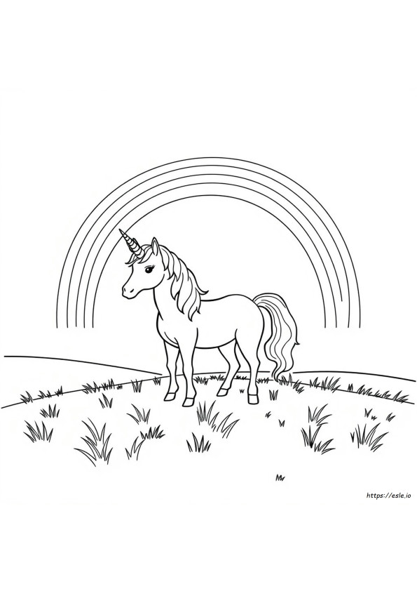 Unicorno Arcobaleno Da Colorare