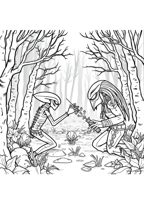 Coloriages Alien Vs Predator